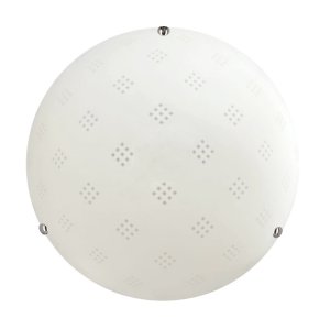 Stropní lampa Fanusa 30 chrom 1x60W E27 stínidlo bílé se vzorem