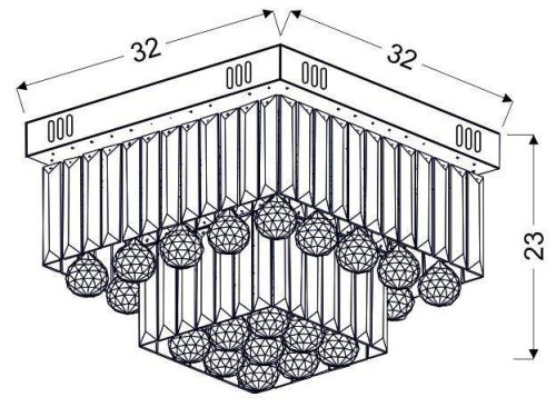 LED stropní svítidlo chromové stropní svítidlo Carmina