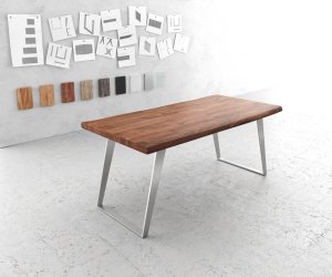 Jídelní stůl Edge 180x90cm XL Acacia Brown Sloping Live-Edge