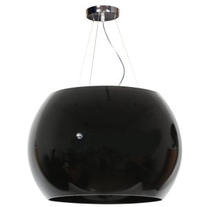 Závesná sklenená lampa čierna 30cm Gemo
