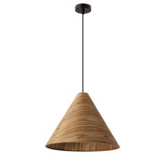 CONO lampa wisząca 33 czarny 1x40W E27 abażur fornir dębowy