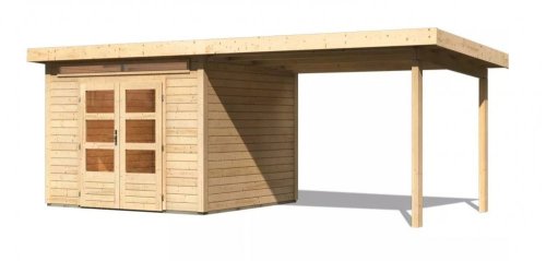 Dřevěný zahradní domek KANDERN 6 s přístavkem 320 Dekorhome