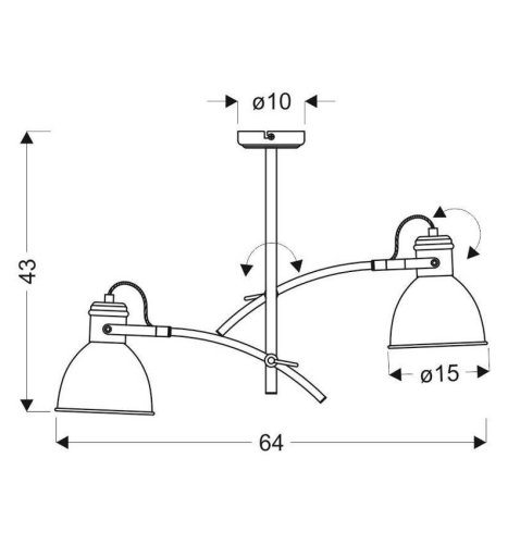 Závesná lampa ZUMBA - POČET TIENIDIEL: 2