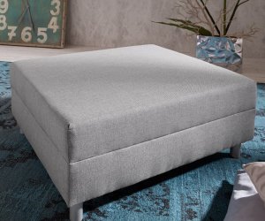 Taburet Clovis sivý B98 x H83 sivý modul štruktúrovaná tkanina