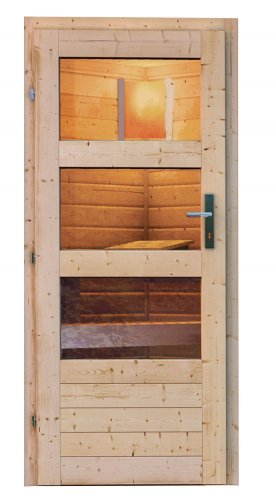 Venkovní finská sauna s předsíní 196 x 363 cm Dekorhome