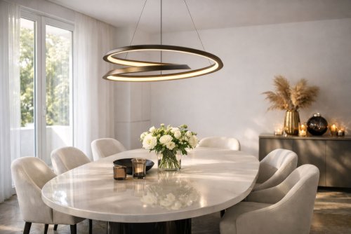 CALLAS lampa wisząca czarny 32W LED 3000, 4500, 6500K osłonka biała