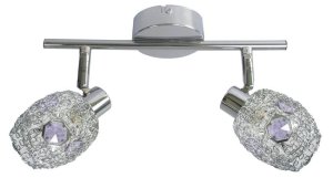 Zlatá stropní lampa 2X40W G9 chromově fialová