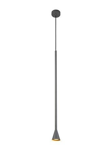Závesná lampa Tucson Ledea sivá, dlhá