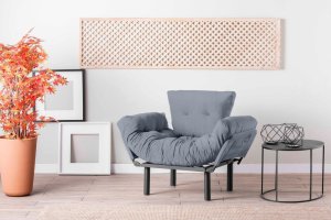 Kreslo ušiak Nitta Single - Grey