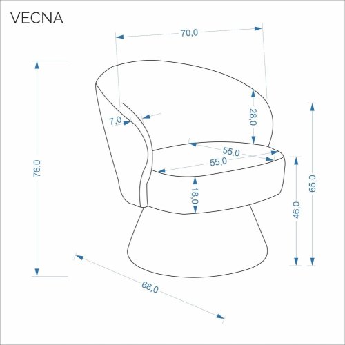 Otočné kreslo VECNA