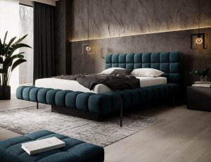 Purpurová posteľ + kovový rám/liquid/nádoba 140x200