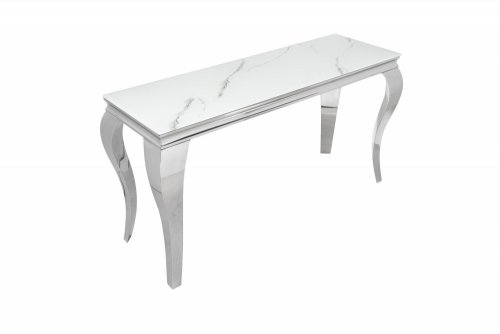 Konzolový stolek ZETHOS Dekorhome - BAREVNÁ VARIANTA: Bílá / šedá