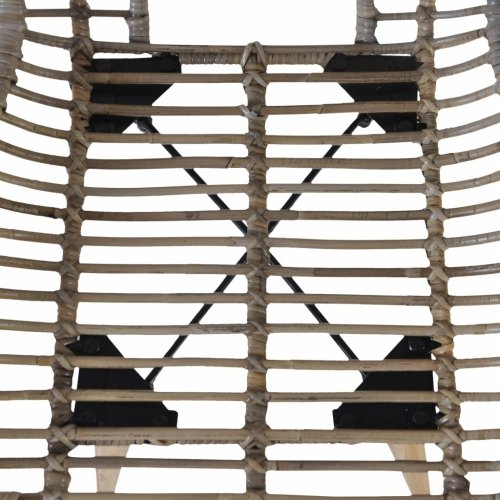 Jedálenská stolička 4 ks ratan / drevo Dekorhome - BAREVNÁ VARIANTA: Hnedá
