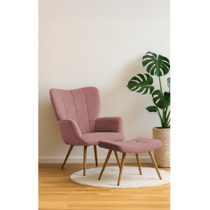 Křeslo s podnožkou HABEN