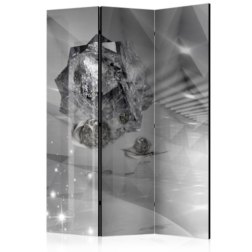 Paraván Abstract Greyness Dekorhome - ROZMĚR: 135x172 cm (3-dílný)