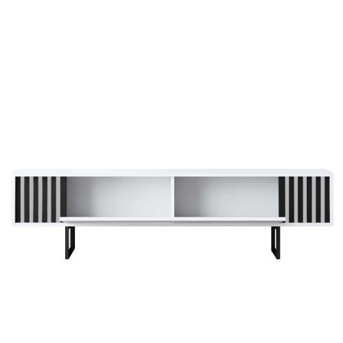 TV stolek Chrome Line - White, Black