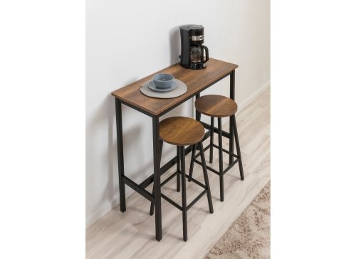 Bar Table & Stool Set (3 Pieces) Mola Set 100 - Barok Black