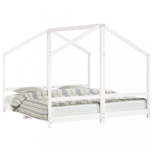 Dvojitá dětská domečková postel Dekorhome - ROZMĚR LŮŽKA: 70 x 140 cm