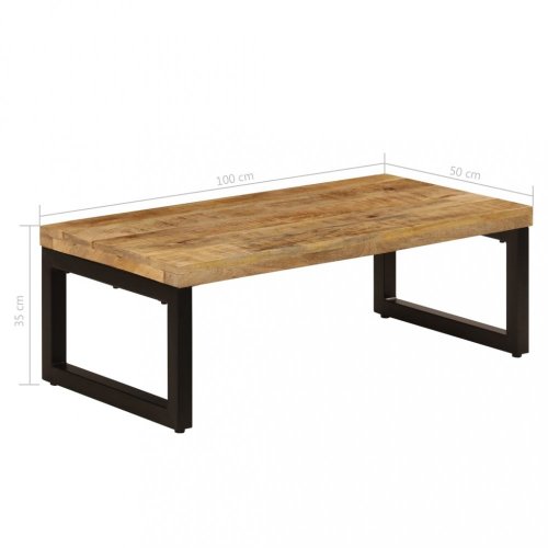 Konferenční stolek masivní dřevo / kov Dekorhome - BAREVNÁ VARIANTA: Recyklované dřevo