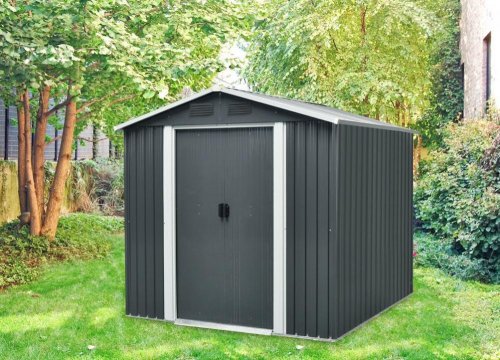 Zahradní domek 226x162 cm kovový Dekorhome - BAREVNÁ VARIANTA: Zelená