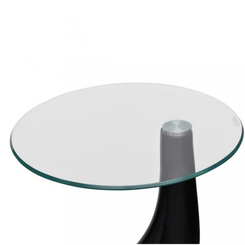Konferenční stolek laminát / sklo Dekorhome - BAREVNÁ VARIANTA: Černá lesk