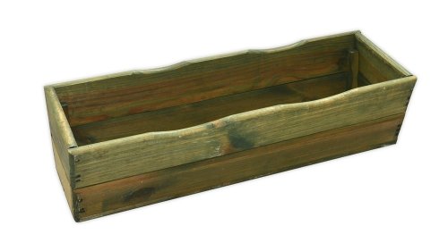 Drevený truhlík 44 cm - BAREVNÁ VARIANTA: Zelená