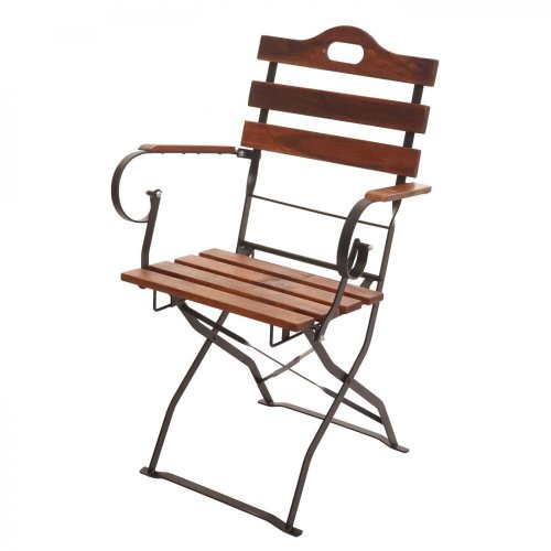 Skládací zahradní židle 2 ks Dekorhome - BAREVNÁ VARIANTA: Hnědá