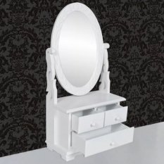 Toaletní stolek se zrcadlem bílá Dekorhome