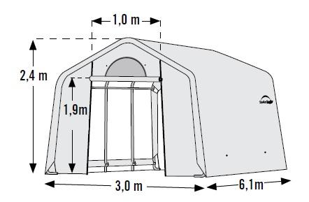 Náhradní plachta pro fóliovník 3x6,1 m PE Dekorhome