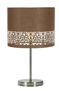Stolová lampa Arabesca E27 hnedá