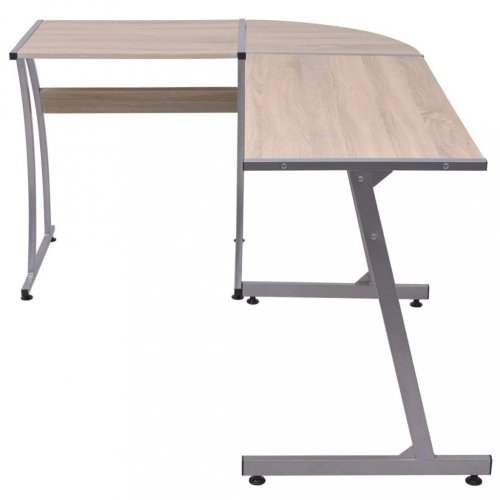 Rohový písací stôl DTD / kov Dekorhome