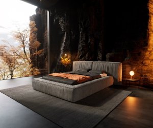 Čalúnená posteľ Coperti 140x200 cm mikrovlákno sivá