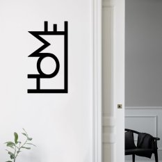 Dekoratívny kovový doplnok na stenu Home - Black