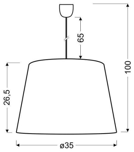 Závesná stropná lampa 1X60W E27 zlatá PLATINO