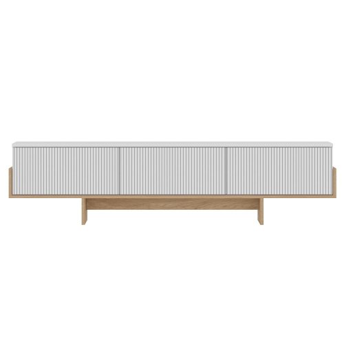 TV stolek Hege - White, Sapphire Oak