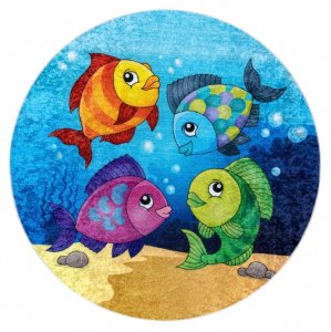 Dětský kusový koberec Junior 51594.801 Ocean 160x160 (průměr) kruh
