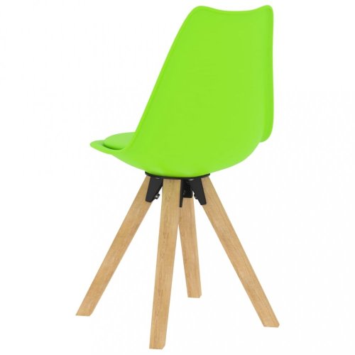 Jedálenská stolička 2 ks plast / umelá koža / buk Dekorhome - BAREVNÁ VARIANTA: Žltá
