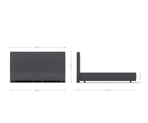 Boxspring postel Dream-Well 200x200 cm manšestr