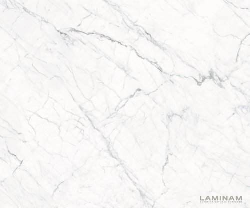 Jídelní stůl Edge zaoblená 200x100cm Laminam® keramika bílá podnož