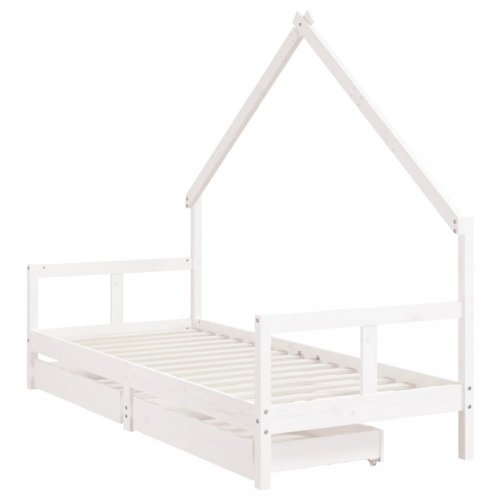 Detská domčeková posteľ so šuplíkmi Dekorhome - ROZMER LÔŽKA: 70 x 140 cm
