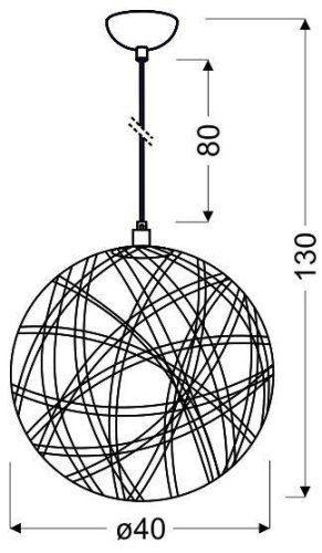 Závesná stropná lampa 1X60W E27 biela FRIDA