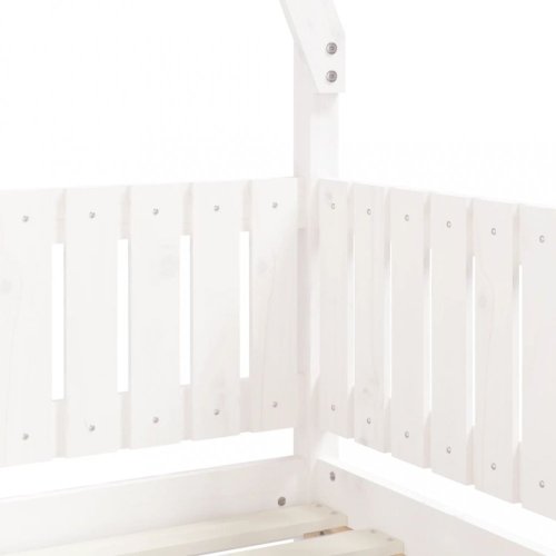 Dětská postel bílá 70 x 140 cm masivní borové dřevo