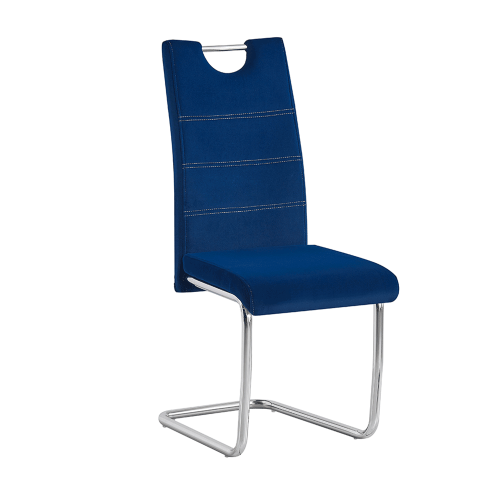 Jídelní židle ABIRA NEW látka / chrom - BAREVNÁ VARIANTA: Modrá
