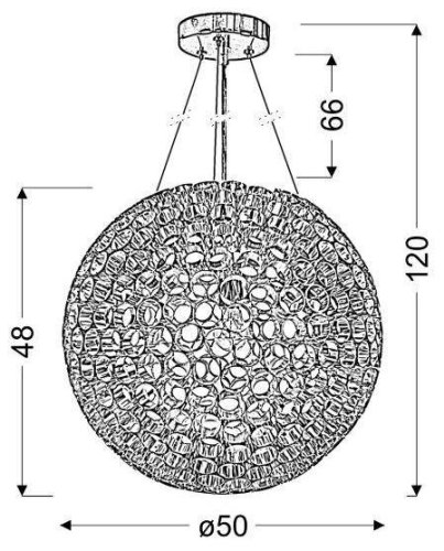 Medená stropná guľová lampa z kovových trubíc E27 Abros