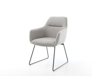 Jídelní židle Pejo-Flex Stripes světle šedá tenká podnož černá