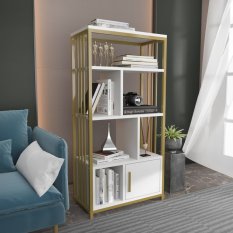 Knihovna Valero - White, Gold