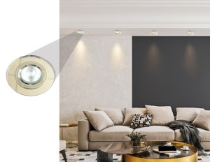 Stropní svítidlo Eyelet Ss-15 Ch/Wh Mr16 Chromované kulaté čiré sklo