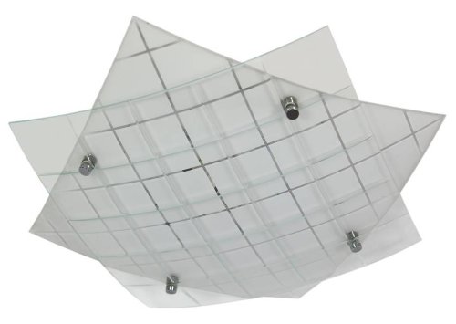 LED stropní svítidlo, studená bílá, 31 cm, sklo, Dublos