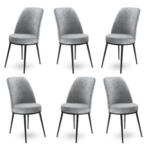 Súprava stoličiek (6 kusov) Dexa - Grey, Black