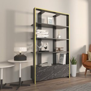 Knižnica Elena - Black, Marble